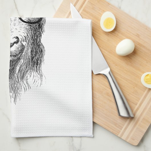 Hipster Goat Theedoek (Quarter Fold)