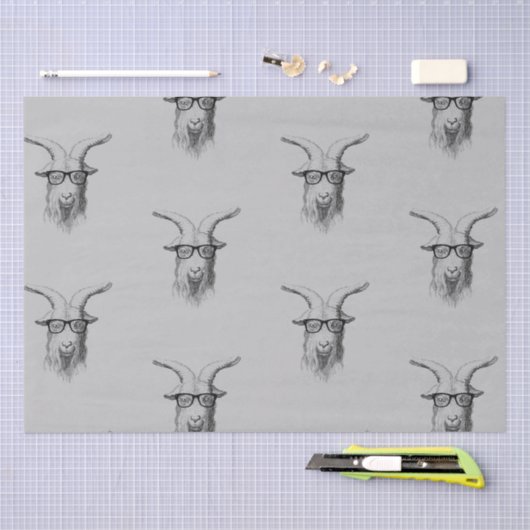 Hipster Goat Tissuepapier (Craft)