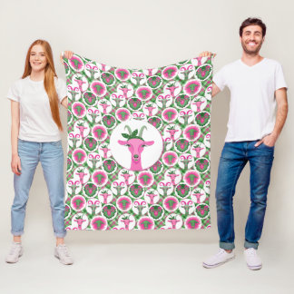Hipster Goats | TotaalGoatally™ Fleece Deken