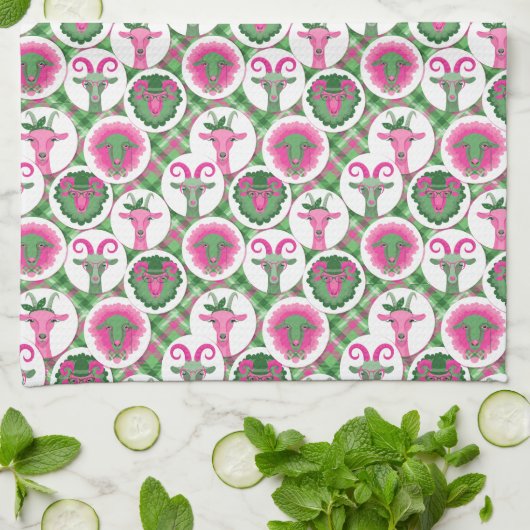 Hipster Goats | TotaalGoatally™ Theedoek (Gevouwen)