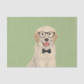 Hipster Golden Retriever Puppy Tissue Paper Tissuepapier (Voorkant)