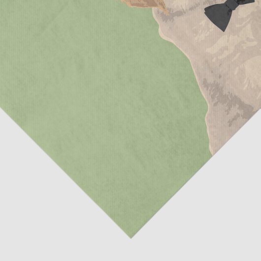 Hipster Golden Retriever Puppy Tissue Paper Tissuepapier (Detail)