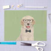 Hipster Golden Retriever Puppy Tissue Paper Tissuepapier (Craft)