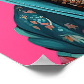 Hipster Goldfish Portret Dierlijke Mode Poster (Hoek)