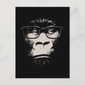 Hipster Gorilla met bril Briefkaart (Voorkant)