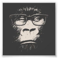 Hipster Gorilla met bril