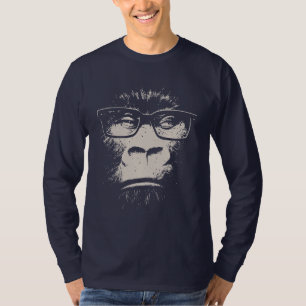Hipster Gorilla met bril T-shirt