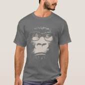 Hipster Gorilla met bril T-shirt (Voorkant)