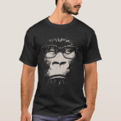 Hipster Gorilla met bril T-shirt (Voorkant)
