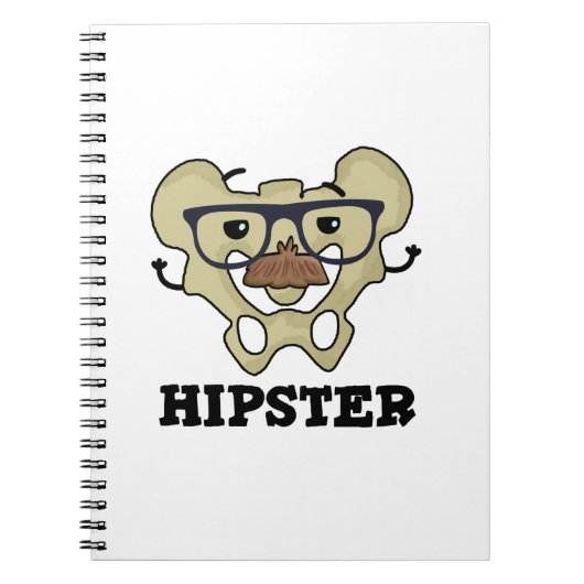 Hipster Grappige Heupbot Anatomie Woordgrap Notitieboek (Voorkant)