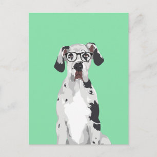 Hipster Great Dane voor Hondenliefhebbers Briefkaart