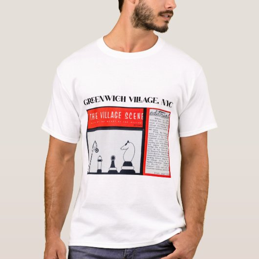 Hipster Greenwich Village, NYC T-shirt (Voorkant)
