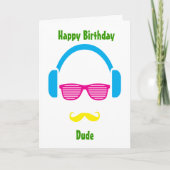 Hipster guy-wenskaart kaart (Voorkant)