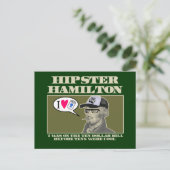 Hipster Hamilton Briefkaart (Staand voorkant)