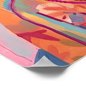 Hipster Herten Kleurrijk Poster (Hoek)