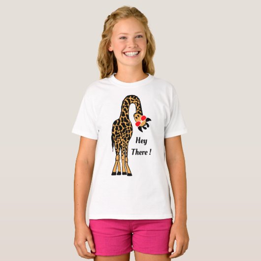 Hipster Hi Custom Grappig Giraffe T-shirt design (Voorkant volledig)