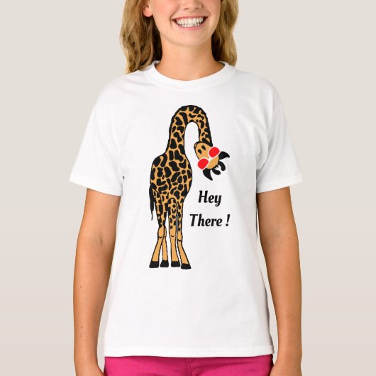 Hipster Hi Custom Grappig Giraffe T-shirt design (Voorkant)