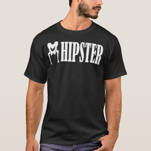 Hipster Hip Replacement Funny Body Humor T-shirt (Voorkant)