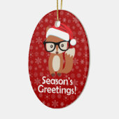 Hipster Holiday Fox Glasses Cute Animal Kerstmis Keramisch Ornament (Links)