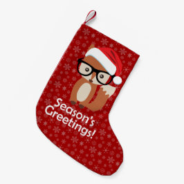 Hipster Holiday Fox Glasses Cute Animal Kerstmis Kleine Kerstsok