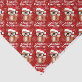 Hipster Holiday Fox Glasses Cute Animal Kerstmis Tissuepapier (Detail)