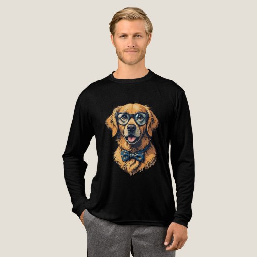 Hipster hond t-shirt ontwerp (Voorkant)