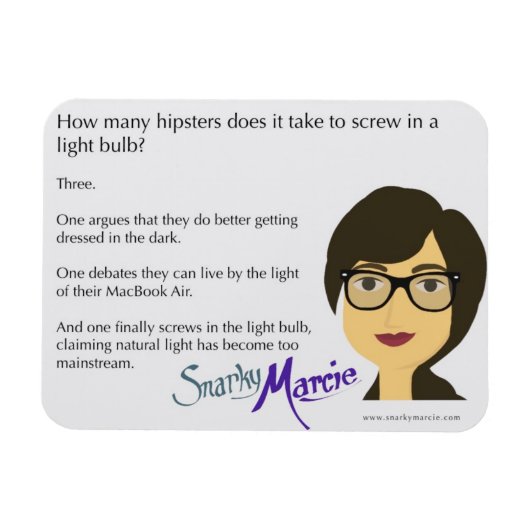 Hipster Humor Magneet (Horizontaal)