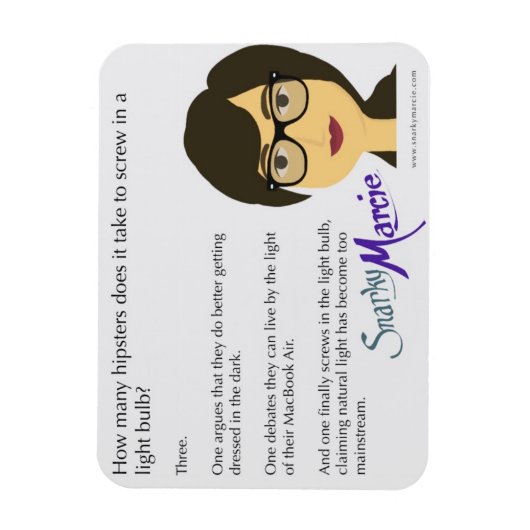 Hipster Humor Magneet (Verticaal)