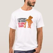 Hipster I Support Right to Arm Beren grappig T-shirt (Voorkant)