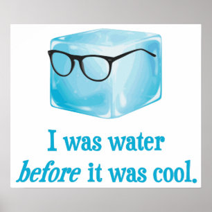 Hipster Ice Cube was water voordat het koud was Poster