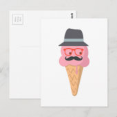 Hipster-ijs Briefkaart (Voorkant / Achterkant)