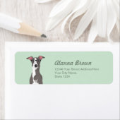 Hipster Italiaans Greyhound Dog voor Hondenliefheb Etiket (Insitu)