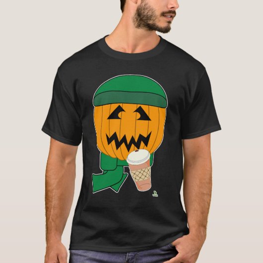 Hipster Jack-o-lantern Halloween Fun Design T-shirt (Voorkant)