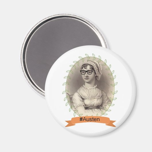 Hipster Jane Austen Magneet (Voorkant / Achterkant)