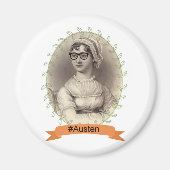 Hipster Jane Austen Magneet (Voorkant)