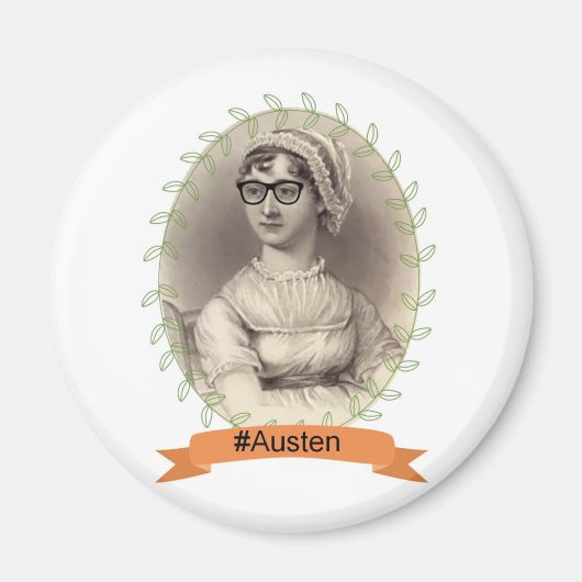 Hipster Jane Austen Magneet (Voorkant)