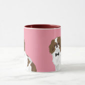 Hipster Japanse kin met zwart Stropdas voor Honden Mok (Midden)