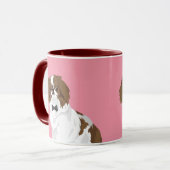 Hipster Japanse kin met zwart Stropdas voor Honden Mok (Voorkant links)