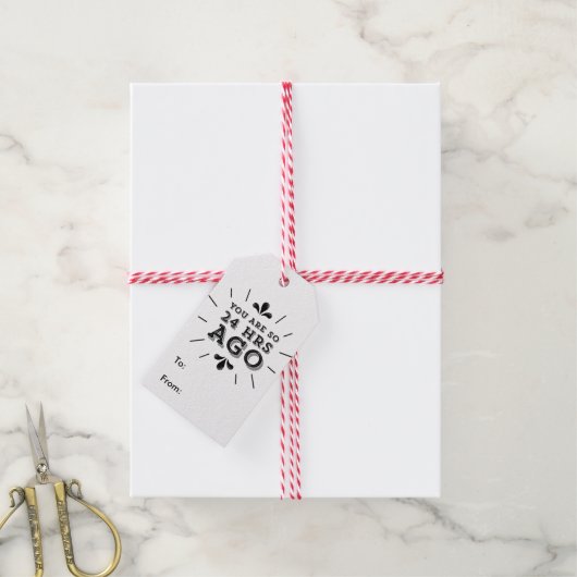 Hipster je bent zo 24 uur geleden grappig cadeaulabel (Met Touw)