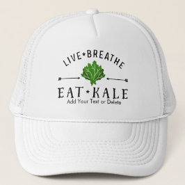 Hipster Kale Live Breathe Eat Kale Custom Trucker Pet