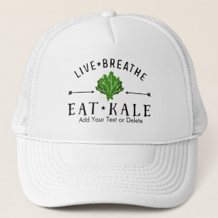 Hipster Kale Live Breathe Eat Kale Custom Trucker Pet