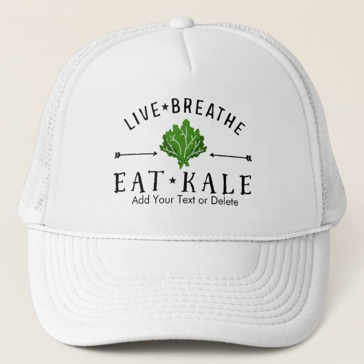 Hipster Kale Live Breathe Eat Kale Custom Trucker Pet (Voorkant)