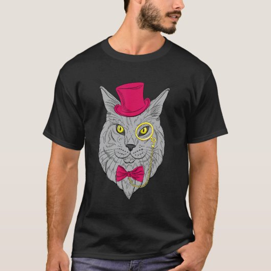 Hipster Kat Bril Voor Kitten Ogen Bril Cute T-shirt (Voorkant)