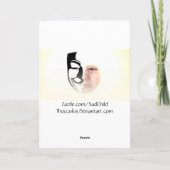 Hipster Kat Deep Quote Happy Birthday Kaart (Achterkant)