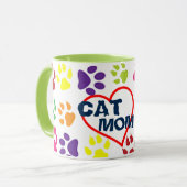 hipster kat mam trotse mok van de van de dierenli (Voorkant links)