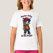 Hipster Kat op de Prowl! Cool Cat Urban Style T-shirt (Voorkant)