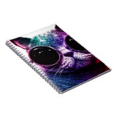 Hipster Kat Pop Art Notitieboek (Rechterzijde)