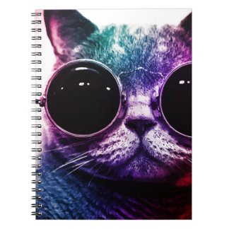Hipster Kat Pop Art Notitieboek
