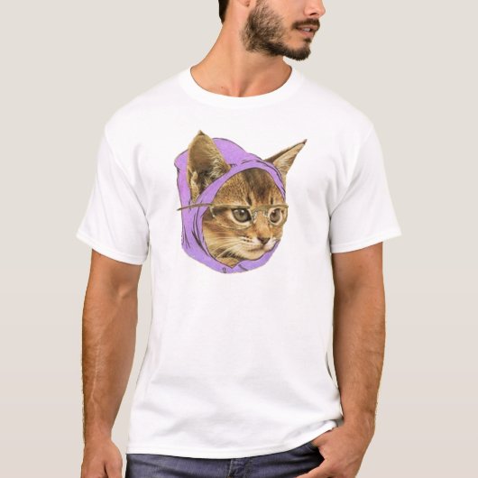 Hipster-kat T-shirt (Voorkant)