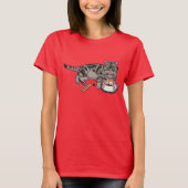 Hipster Kat T-Shirt (zonder tekst) (Voorkant)